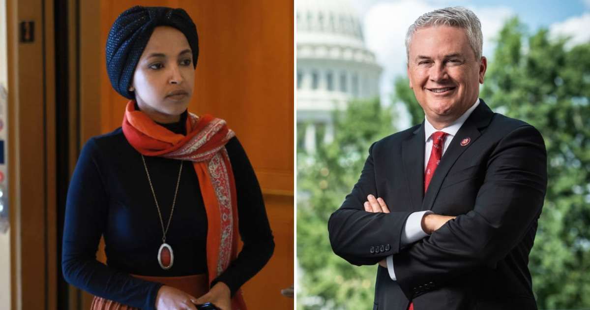 House Oversight Chairman James Comer demanded records from Ilhan Omar’s husband, Timothy Mynett, after his firms’ valuations jumped sharply from $51,000 to $30 million in one year (Getty Images)