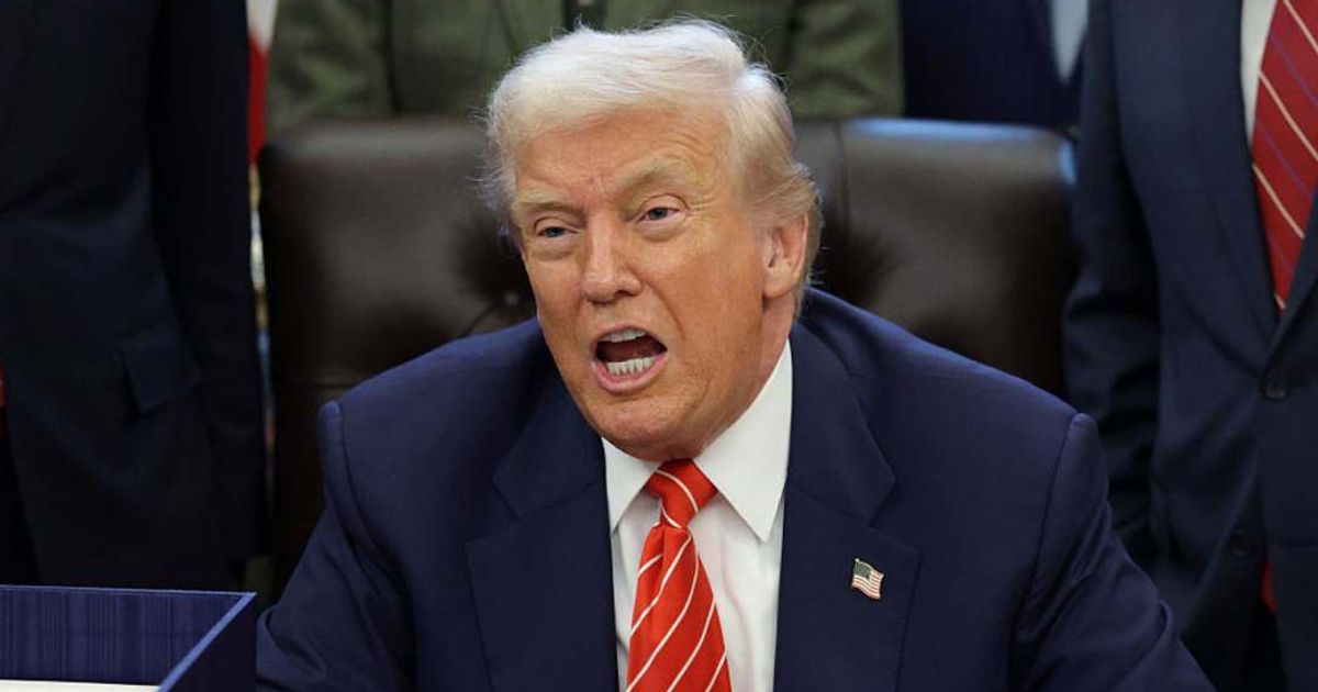 President Donald Trump spoke about election integrity during a podcast appearance in early February (Getty Images)