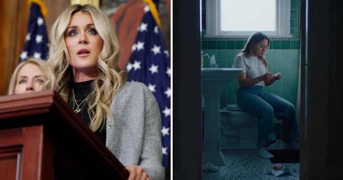 Riley Gaines shared a Super Bowl pro-life advertisement from Adoption Is on her X (formerly Twitter) account (Getty Images, Riley Gaines/X)