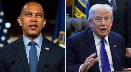 Hakeem Jeffries blasts 'unhinged' Trump over AI video of Obamas as apes