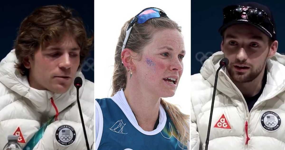 Hunter Hess, Jessie Diggins, and Chris Lillis spoke out against ICE while representing the USA at the 2026 Milano Cortina Winter Olympics (@GrahamAllen/X, @Maddie Meyer/Getty Images, @OfTheBraveUSA/X)