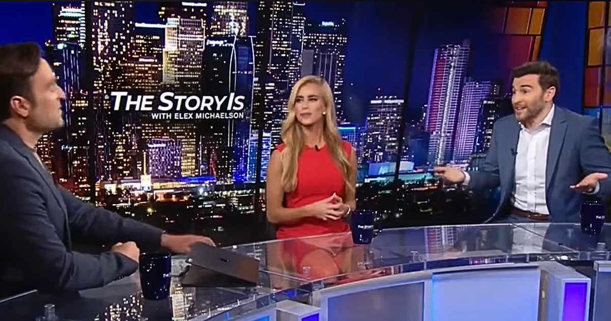 Progressive commentator Brian Tyler Cohen (R) appeared in a segment on CNN's "The Story Is" hosted by Elex Michaelson (L) and called on President Trump to testify (CNN)
