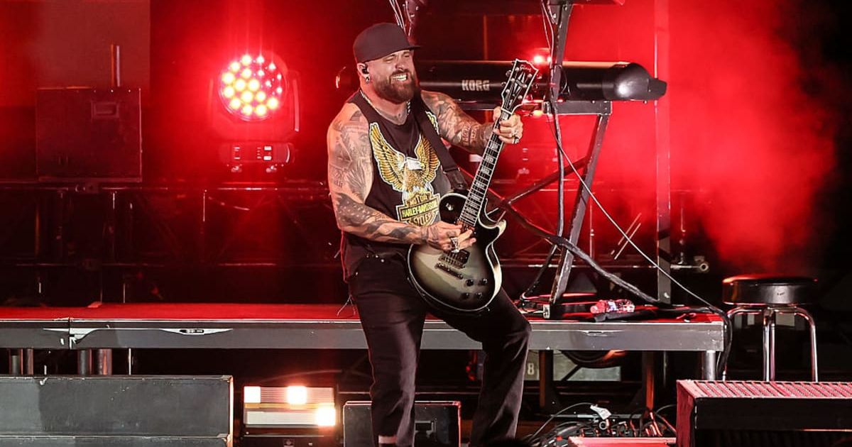 Country singer Brantley Gilbert addressed his upcoming appearance in Turning Point USA’s All-American Halftime Show, an event positioned as an alternative to the NFL’s official Super Bowl LX halftime show (Terry Wyatt/Getty Images)