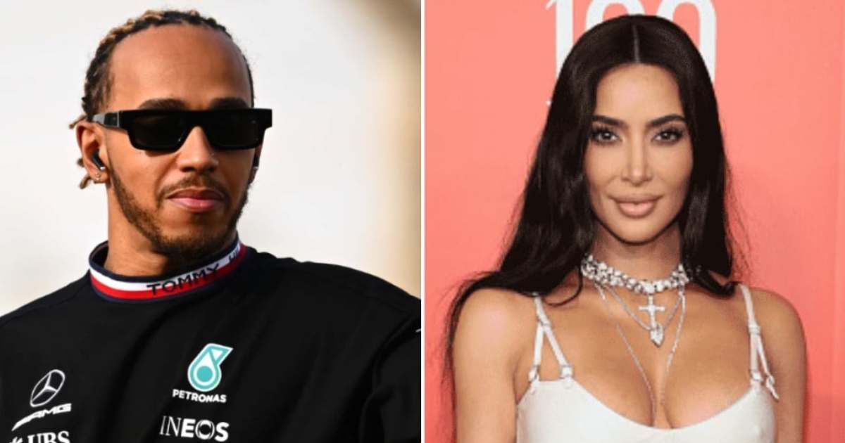  Kim Kardashian and Lewis Hamilton put romance rumors on display at Levi’s Stadium (Getty Images, Dimitrios Kambouris/Getty Images)