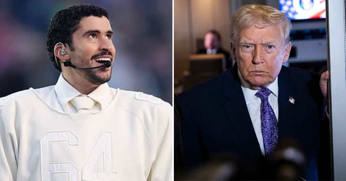 A viral social media post claims that Bad Bunny said he has more fans than Donald Trump (Getty Images)