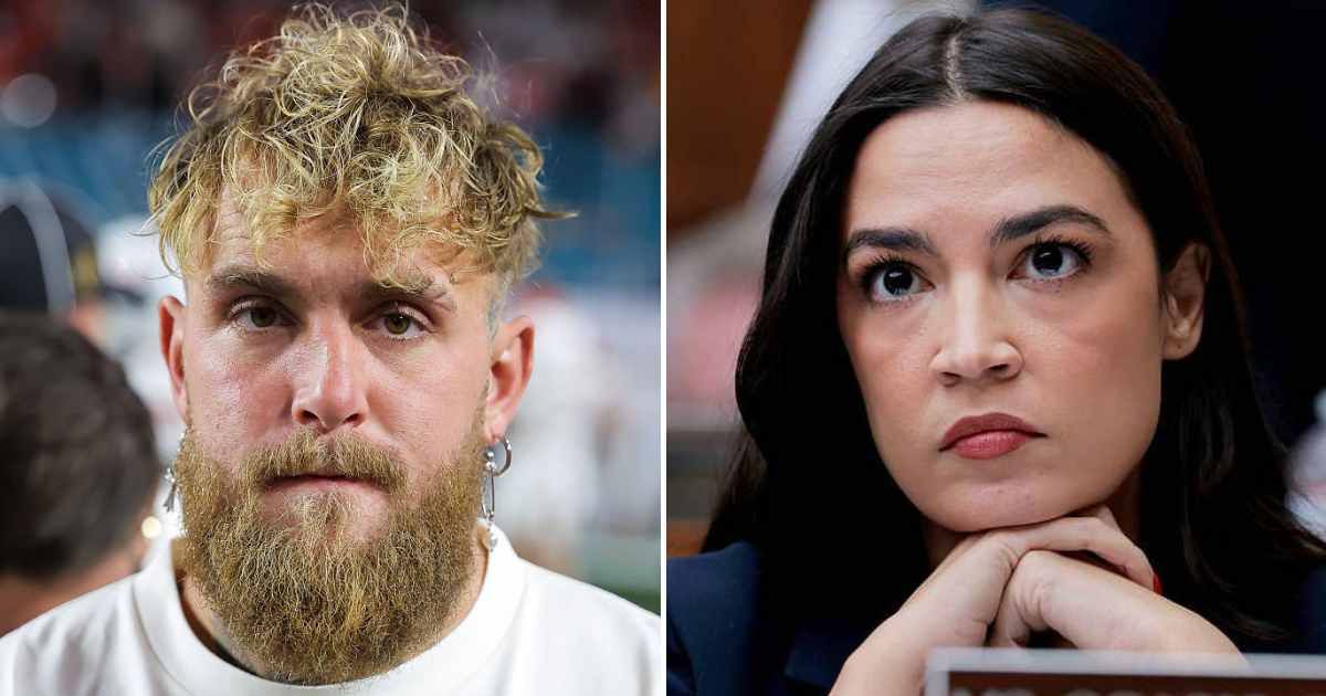 Rep Alexandria Ocasio-Cortez fired back at boxer Jake Paul after he called Grammy-winning artist Bad Bunny a fake American citizen and pledged to boycott the Super Bowl LX halftime show (Getty Images)