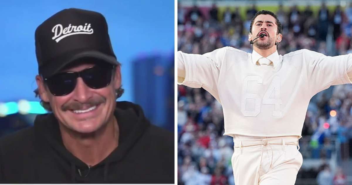 Singer Kid Rock weighed in on Bad Bunny’s Super Bowl LX halftime performance during an appearance on 'The Ingraham Angle' (Screengrab/Acyn/X, Getty Images)