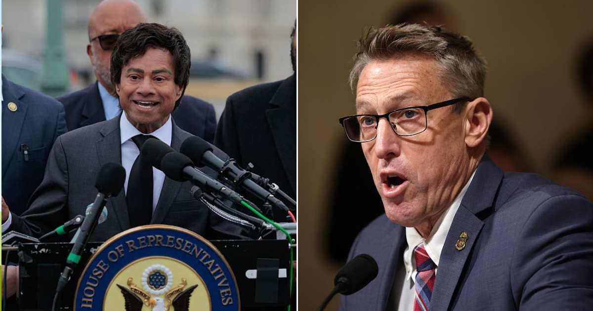 ICE Commissioner Rodney Scott clashed with Rep Shri Thanedar during testimony before the House Homeland Security Committee as lawmakers probed federal immigration enforcement tactics following deadly shootings in Minneapolis (Getty Images)
