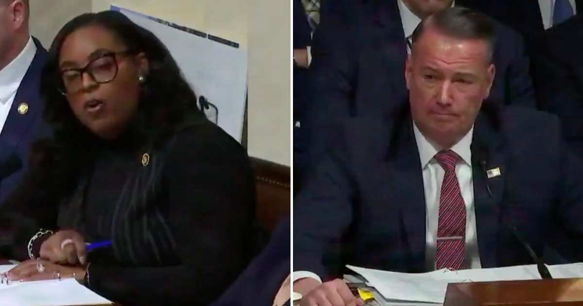 LaMonica McIver sparked outrage after clashing with ICE Acting Director Todd Lyons, as her religious remarks drew sharp Republican backlash (@EricLDaugh/X)