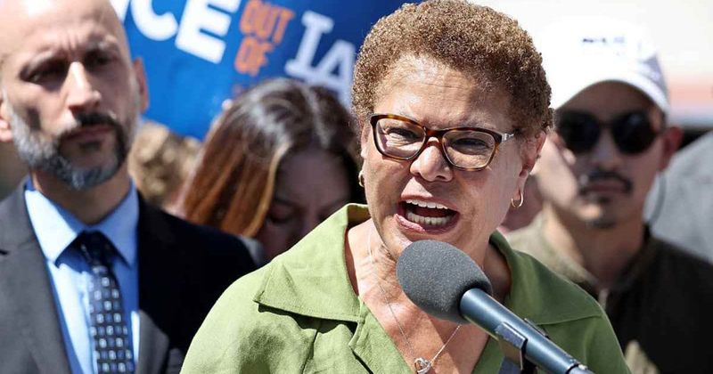 Mayor Karen Bass announces plans to ban ICE from city properties 'to protect LA from federal govt'