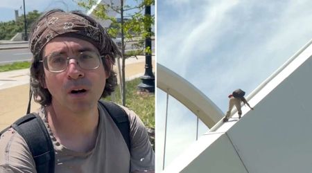 Protester speaks live from atop DC bridge as police respond to barricade situation