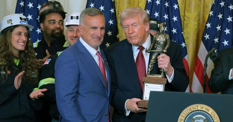 Trump honored with ‘Undisputed Champion of Beautiful Clean Coal’ trophy at White House