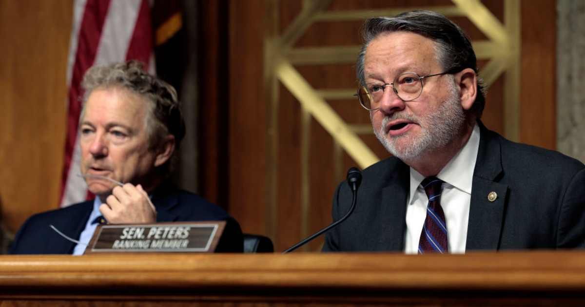 Senate Homeland Security and Governmental Affairs Committee ranking member Sen Gary Peters (D-MI) and Chairman Rand Paul questioned DHS immigration tactics  during a hearing (Getty Images)