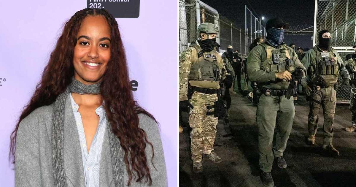 A viral post claims that Malia Ann Obama donated $15k to ICE (Getty Images)