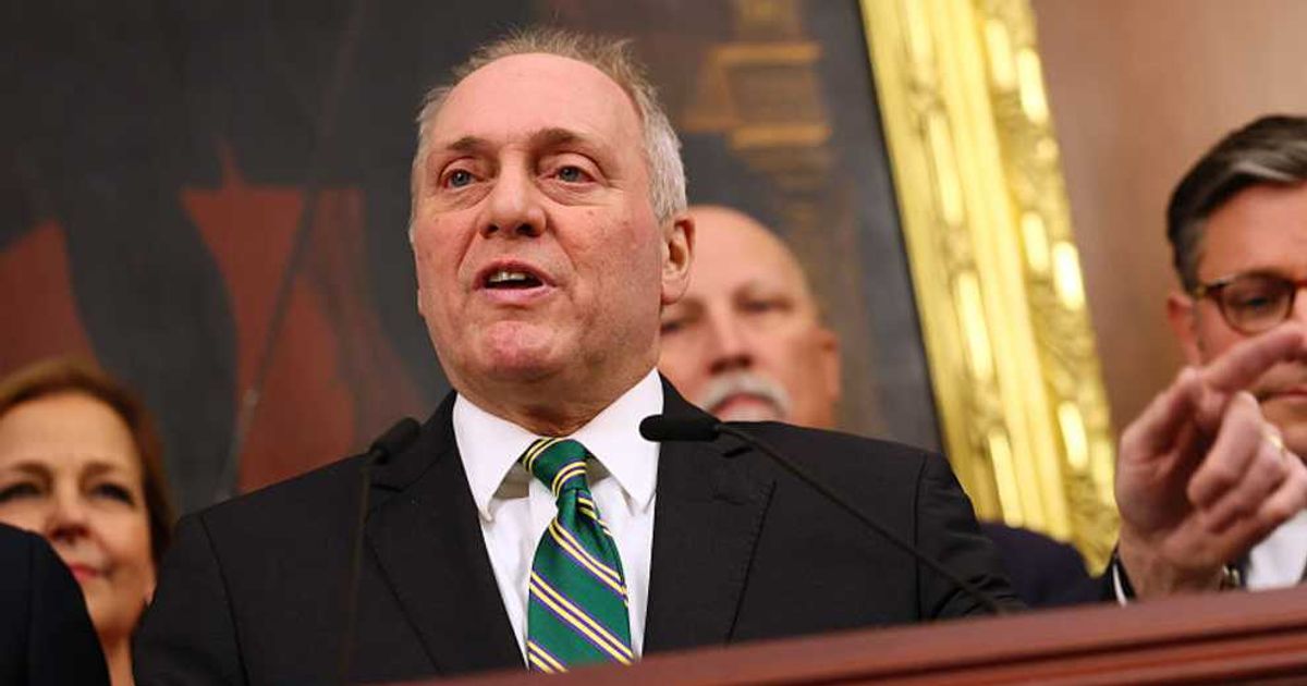 House Majority Leader Steve Scalise sharply criticized Democrats over their opposition to the SAVE America Act, accusing them of hypocrisy during a heated House debate (Getty Images)