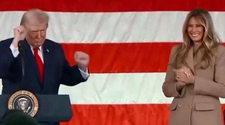 Trump performs YMCA dance at Fort Bragg as Melania joins in weeks after calling it ‘unpresidential’
