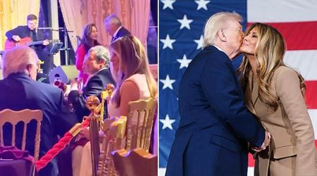 Donald and Melania Trump celebrate Valentine’s night at Mar-a-Lago to ‘Harvest Moon’