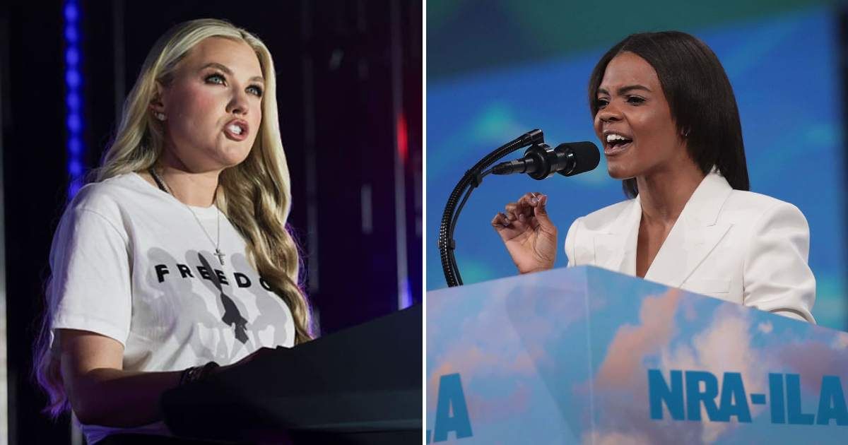 Online rumors claim that Erika Kirk has been arrested in connection to grooming allegation raised by Candace Owens (Getty Images)