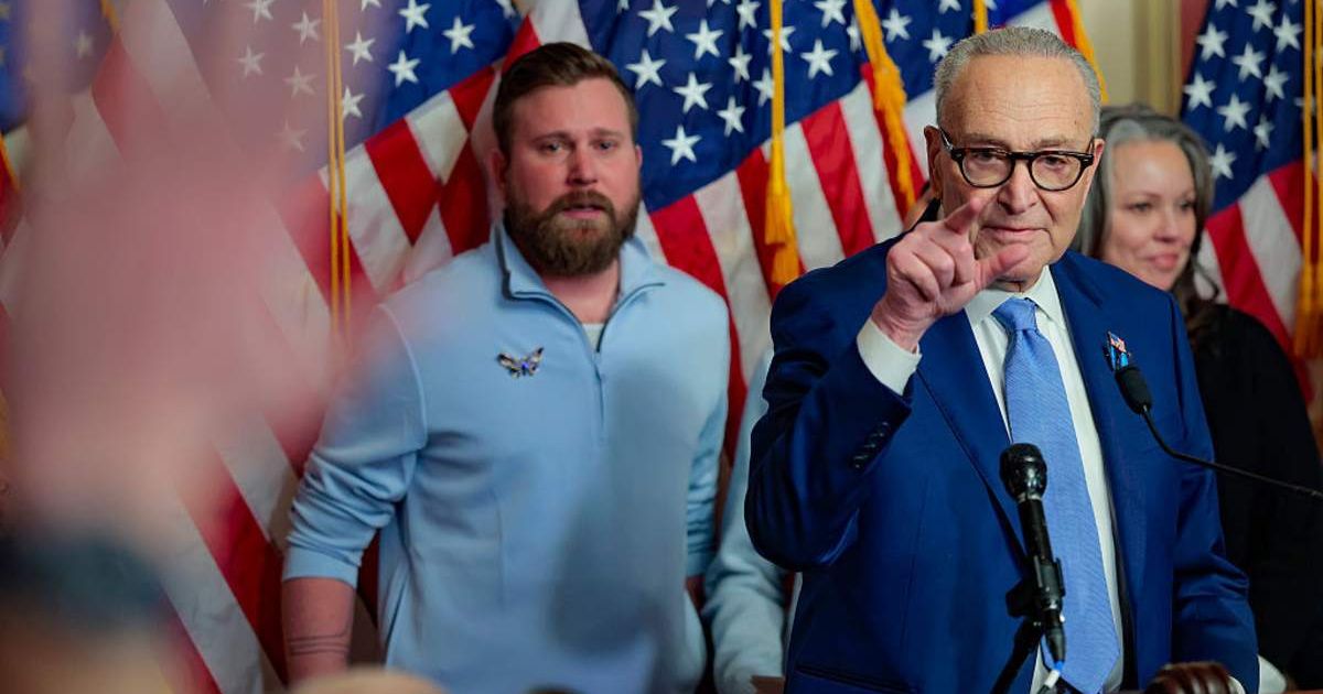 Chuck Schumer vowed to block the SAVE America Act, calling it 'Jim Crow 2.0,' despite polls showing strong public support for voter ID laws (Heather Diehl/Getty Images)