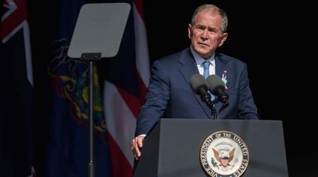 Bush draws on Washington’s example to critique Trump’s leadership style