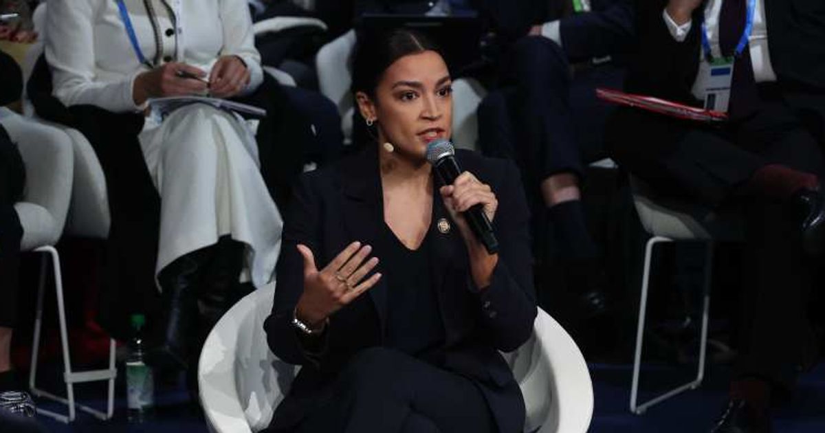 Rep Alexandria Ocasio-Cortez spoke at the Munich Security Conference, where several remarks later drew criticism from across the political spectrum (Getty Images)