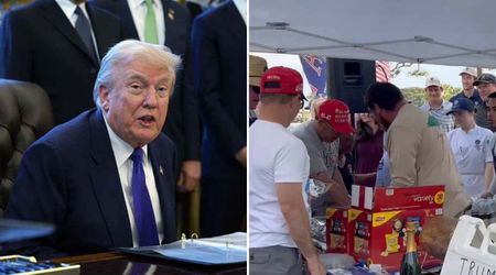 Trump sends food and drinks to ‘massive crowd of patriots’ at Presidents Day rally