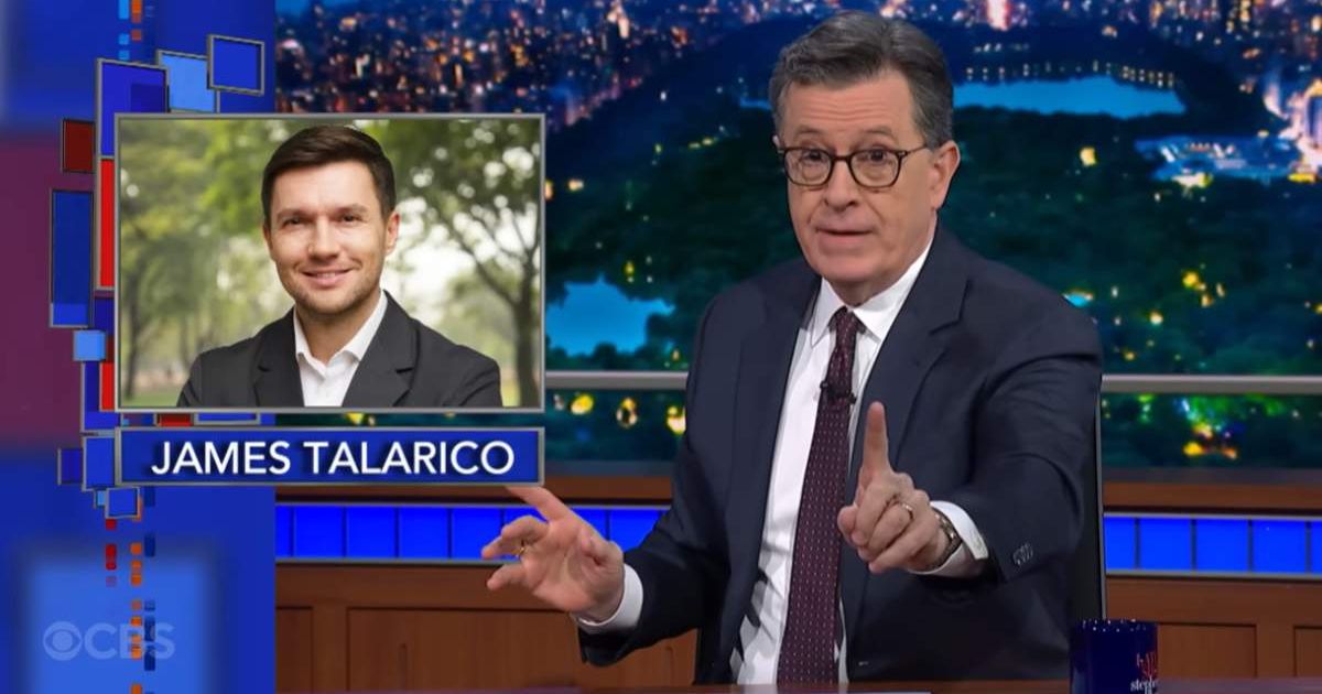 Stephen Colbert accused CBS of caving to FCC pressure after network scrapped Texas lawmaker James Talarico's interview on Monday (The Late Show with Stephen Colbert, Youtube)