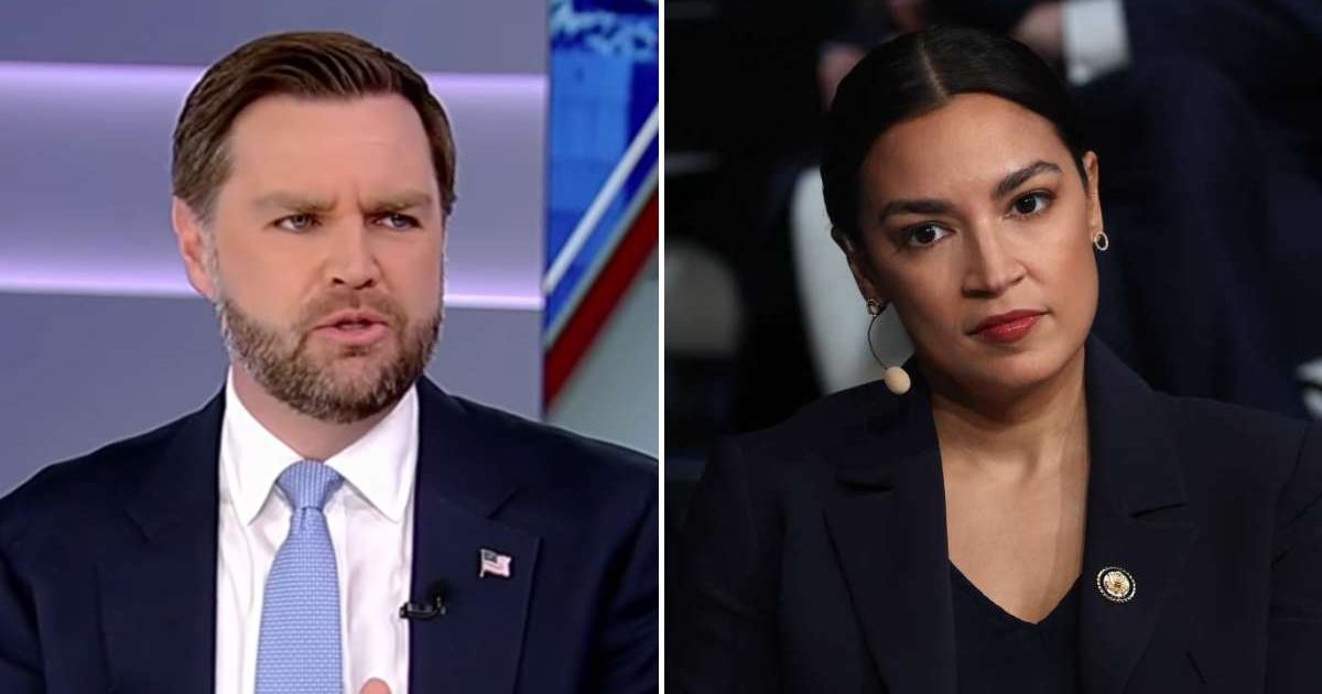 Vice President JD Vance blasted Alexandria Ocasio-Cortez’s Munich appearance, calling it unprepared and 'uncomfortable' TV (Screengrab/FoxNews/YouTube, Getty Images)