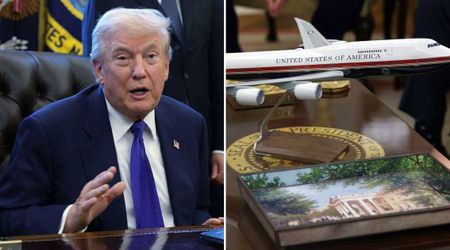 Trump moves to redefine Air Force One with signature red, gold and blue overhaul