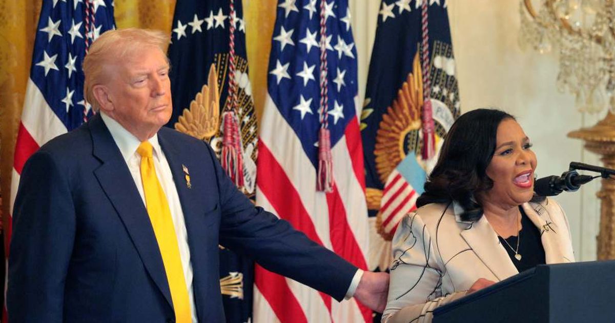 Alice Johnson spoke during a Black History Month reception at the White House after receiving clemency from Donald Trump (Getty Images)