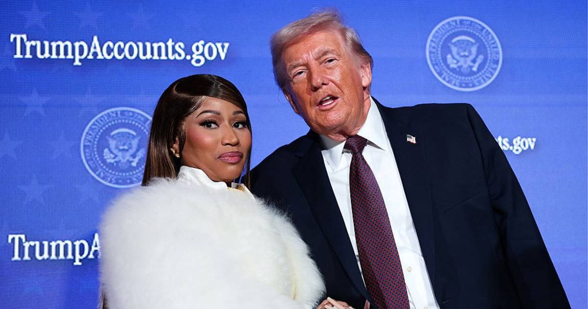 Donald Trump spoke about Nicki Minaj during a Black History Month reception at the White House (Win McNamee/Getty Images)