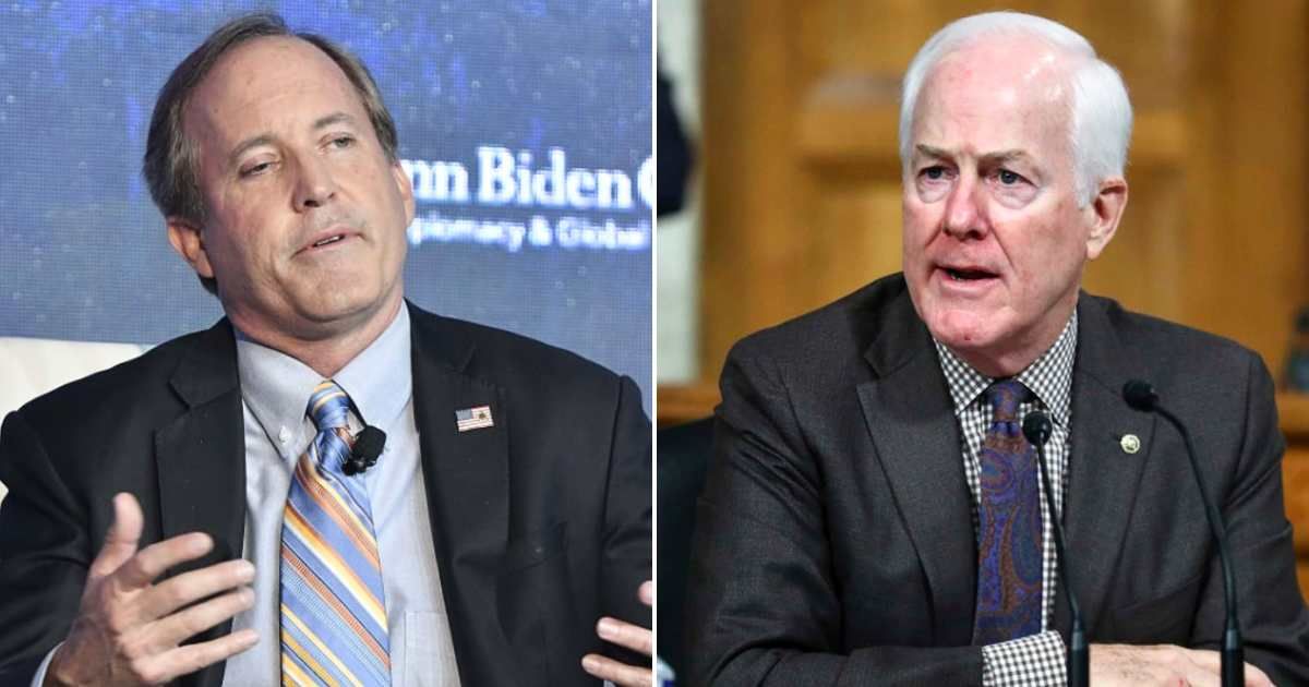 John Cornyn is warning Texas Republicans against nominating Ken Paxton in the GOP Senate primary, arguing the decision could cost the party a seat it has held for decades (Getty Images)