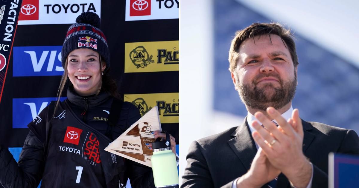 The US-born freestyle skier competing for China responded with humor to comments by JD Vance, as renewed debate over athletes’ national representation resurfaces (Getty Images)