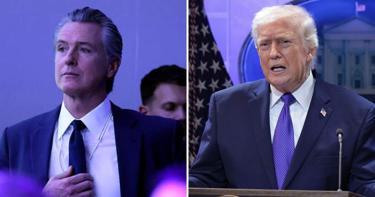 Newsom described Trump’s 10% global tariff as a regressive move hitting small businesses (Getty Images)