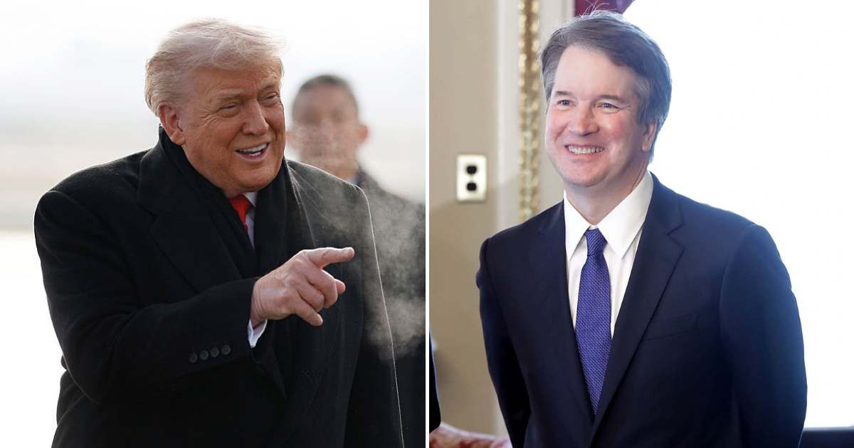 President Donald Trump praised Justice Brett Kavanaugh, calling him 'a genius' and said that he was 'very proud of that appointment' (Getty Images)