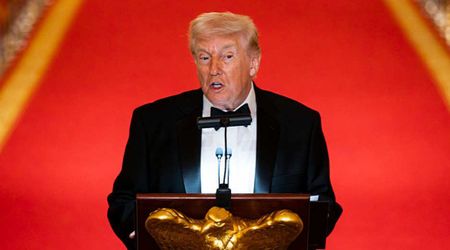 Trump touts inflation hitting 'five year low' with 'rapidly falling prices' at White House dinner