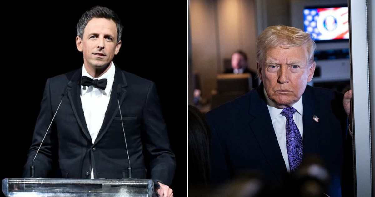 Social media users shared posts claiming Seth Meyers predicted Trump’s UFO file release months earlier (Getty Images)