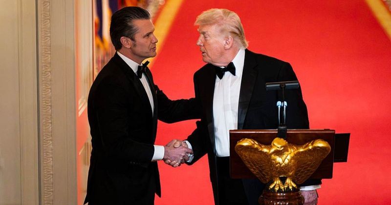 Trump praises Pete Hegseth as 'great military leader' at White House governors' dinner address