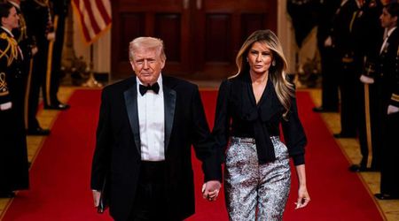 Melania Trump stuns in chic back top and high-waist pants at White House governors’ dinner