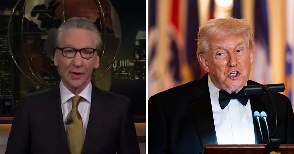 Bill Maher discussed his White House dinner with Trump on his show 'Real Time With Bill Maher' (Screengrab/@RedWavePress/X, Getty Images)