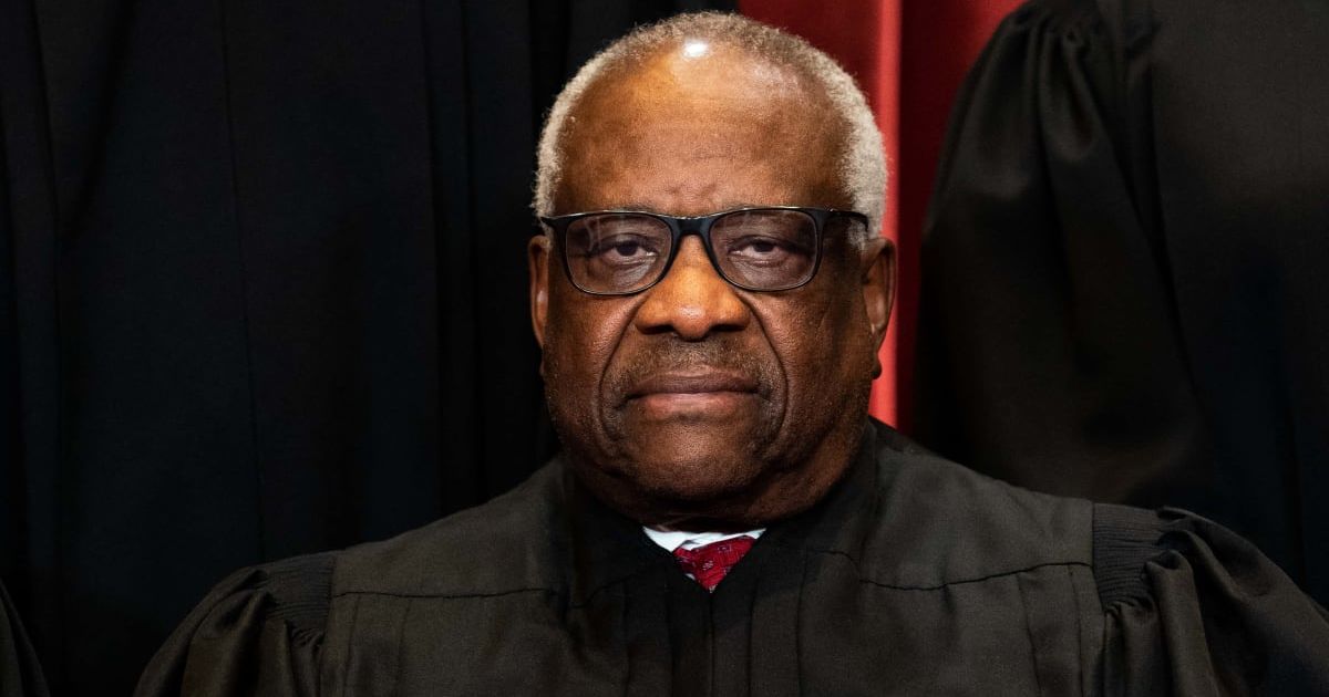 Justice Clarence Thomas asserted that the majority’s interpretation departs from both the text of the 1977 IEEPA statute and the established historical understanding of executive trade power (Getty Images)