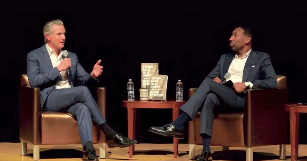 Gavin Newsom drew criticism after telling an Atlanta crowd he was a '960 SAT guy' who struggled to read speeches, prompting accusations of tone-deaf messaging (Screengrab/@GavinNewsom/X)