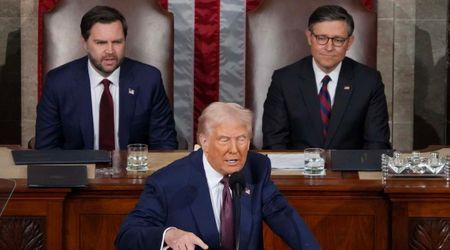 JD Vance and Mike Johnson take prime seats behind Trump at State of the Union