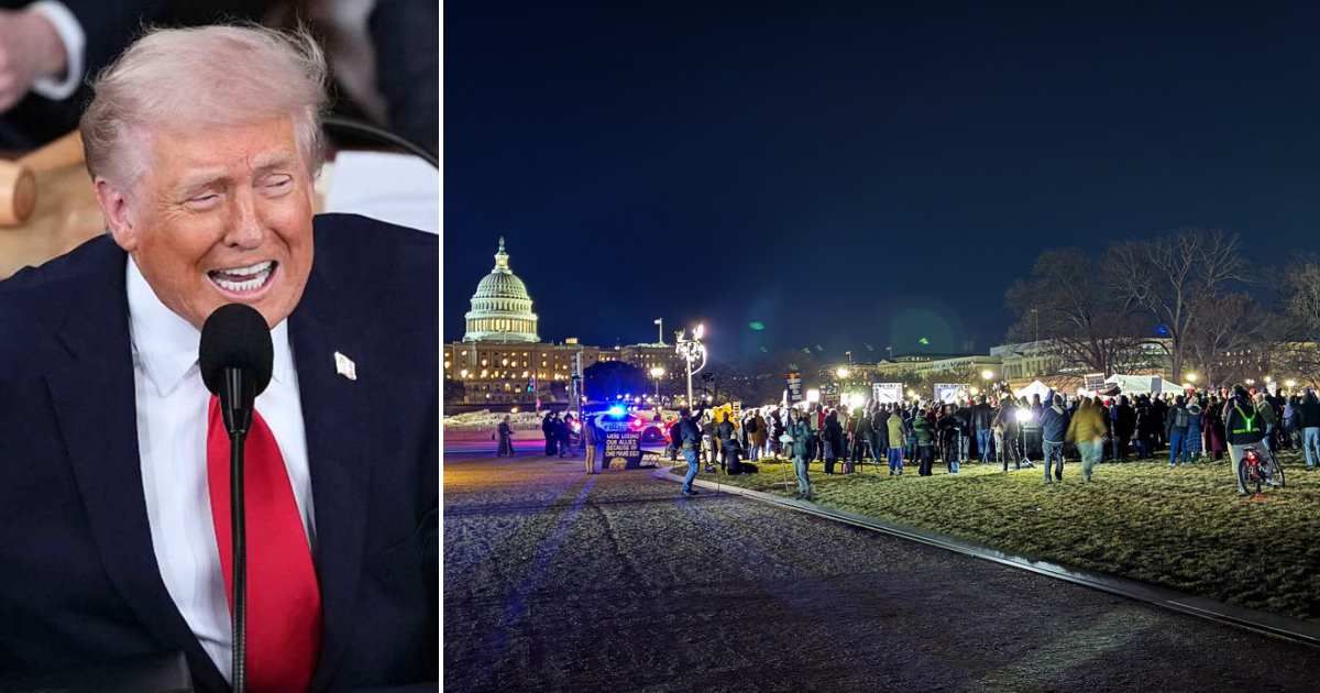 President Donald Trump drew a full House on February 24 as Democrats’ 'People’s State of the Union' saw sparse turnout (Getty Images, X/@politico)