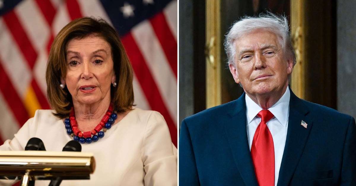President Donald Trump specifically singled out Nancy Pelosi while arguing that elected officials should not be allowed to profit from nonpublic information gained through their positions (Getty Images)