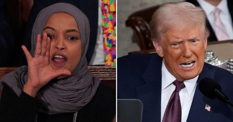 Trump lashes out at Ilhan Omar as she heckles during SOTU speech: ‘You should be ashamed’