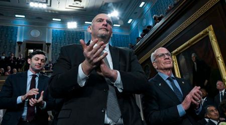 Jesse Watters reacts in disbelief as John Fetterman shows up in a suit at SOTU speech