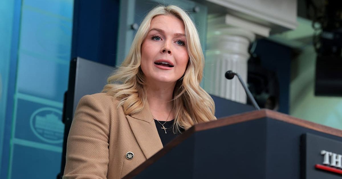 White House Press Secretary Karoline Leavitt praised President Donald Trump’s State of the Union address on February 24 (Anna Moneymaker/Getty Images)