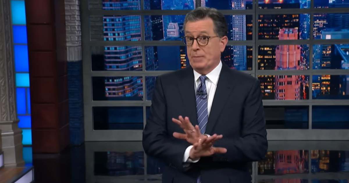 Instead of dissecting President Donald Trump's speech, Stephen Colbert focused on internal Democratic messaging and the tension between visible protest and measured restraint (Screengrab/The Late Show with Stephen Colbert/Youtube)