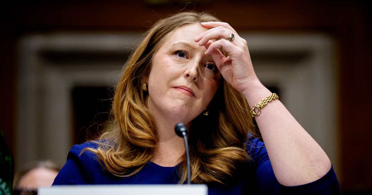 Dr Casey Means, nominee for medical director of the Regular Corps of the Public Health Service and US surgeon general, appears before the Senate HELP Committee on Capitol Hill in Washington, DC, on February 25, 2026 (Photo by Andrew Harnik/Getty Images)